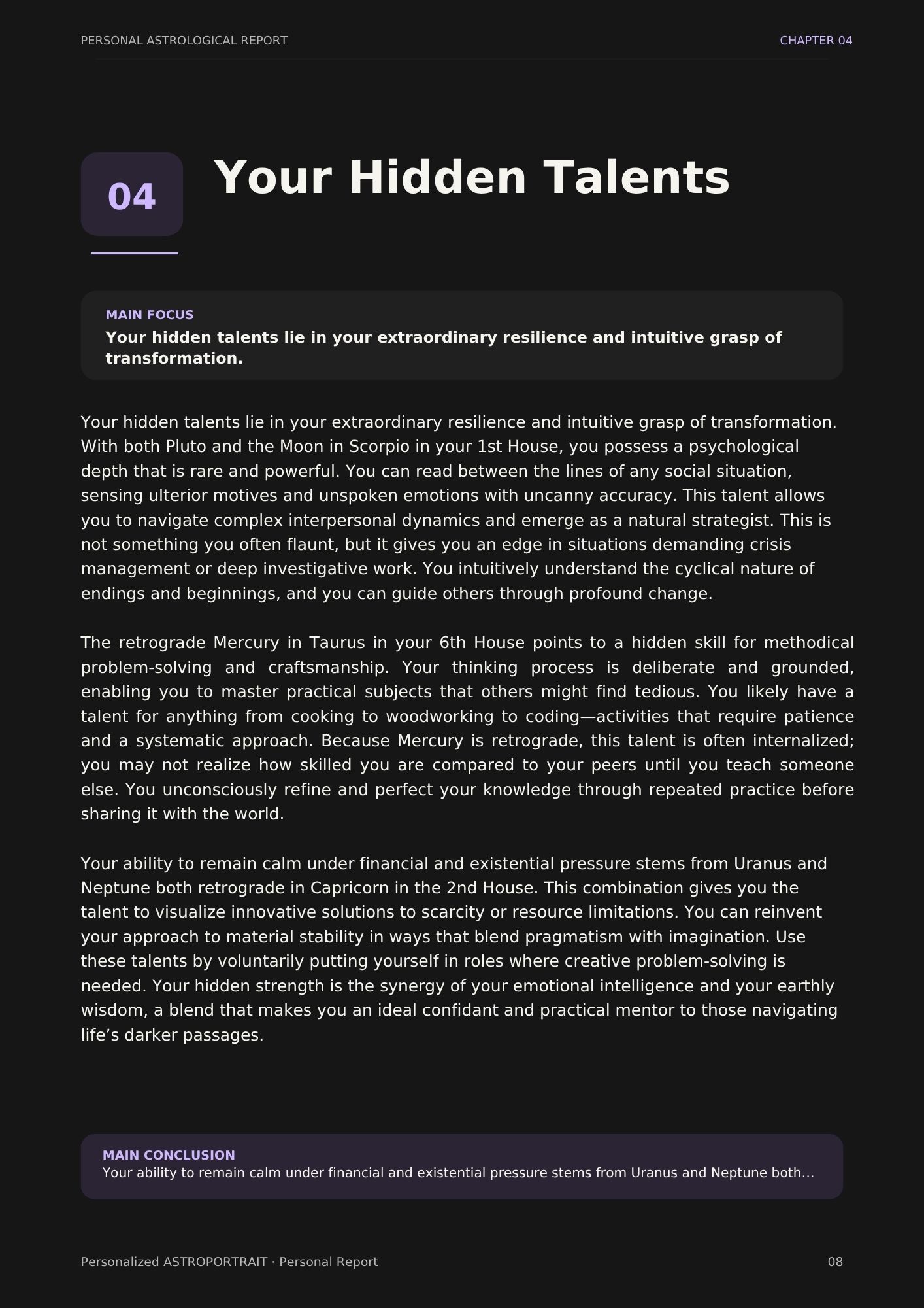 Pagina 8 del report